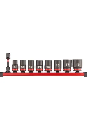 Milwaukee Set de 9 Douilles Shockwave Impact Duty 3/8" avec support pour Boulonneuse (4932480454) Prix Choc