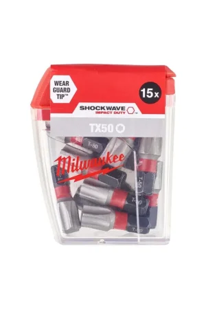 Milwaukee x25 Embouts Torx 50 de Vissage Shockwave 25mm (4932430892) Pas Cher