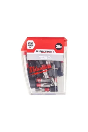 Achetez Aujourd'hui Milwaukee x25 Embouts Torx 20 de Vissage Shockwave 25mm (4932430875)