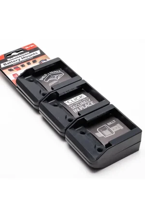 Jusqu'à Épuisement Des Stocks StealthMounts Supports de batteries Einhell, Ozito, Bauer 18V/20V 6-pack NOIR BM-EO18-BLK-6