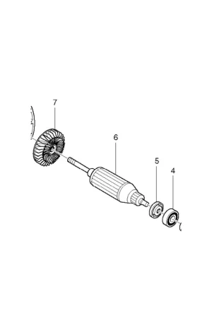Makita Induit pour meuleuse 9522NB (517518-9) Quantité Limitée