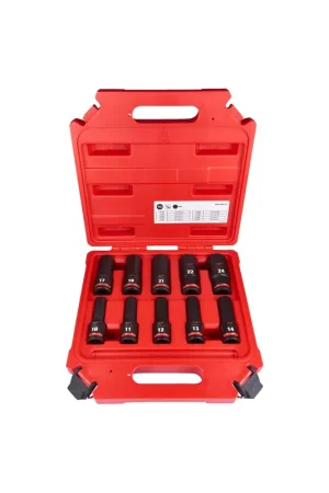 Acheter Direct Milwaukee Coffret de 10 Douilles longues 1/2" Shockwave Impact Duty pour Boulonneuse à choc (4932480457)