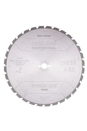 Certifié Metabo Lame de scie circulaire bois ø450x30 32Dts (628020000)