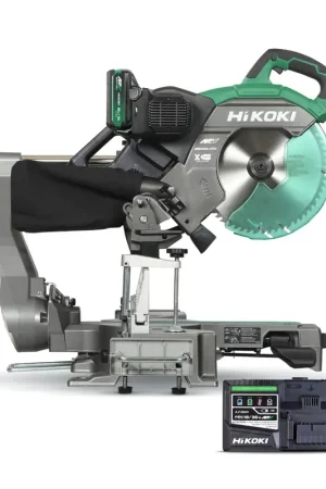 Dernier Modèle Hikoki C3612DRAWVZ Scie radial à onglet sans fil 36V ø305mm 2x2.5Ah