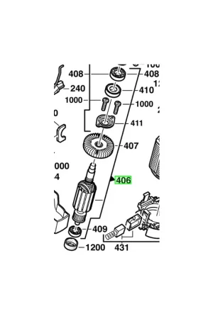 AEG Induit pour perforateur Ergomax & T-TEC 201 (4931364592) Prix Réduit