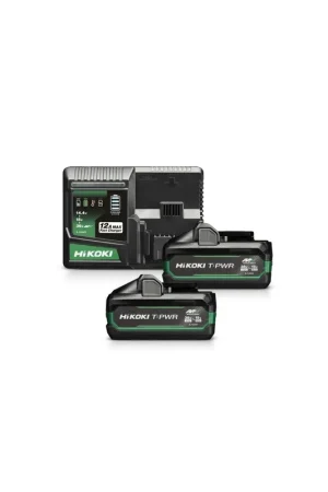 Expédié Aujourd'hui Hikoki UC36YSL2WAZ Kit de 2 Batteries Multi Volt 36V 8.0Ah BSL3640MVT avec Chargeur 12Ah UC36YSL2