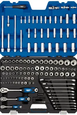 Draper D16460 Coffret de douilles pouce & métrique 1/4” 3/8” 1/2” (150pcs) Meilleur Choix