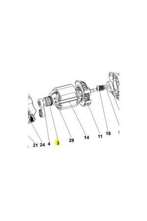 Dernier Modèle Stanley Induit pour meuleuse d'angle BRG210, BEG220, FMEG210, FMEG220 (N522950)