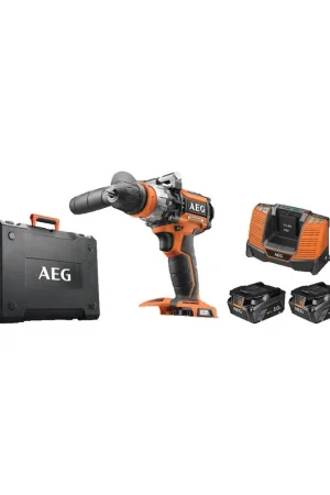 Authentique AEG BSB18CBL-502CS Perceuse, visseuse à percussion 18V Brushless 75Nm 2x5.0Ah (4935498748)