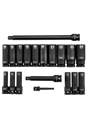 Affaire À Saisir Draper Expert D04577 Jeu de douilles métriques HI-TORQ® 1/2" (15 pièces)