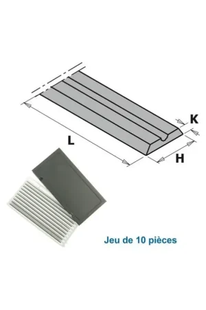 Boite de 10 fers carbure 82x5,5x1,1mm pour Rabot Electroportatif Meilleur Prix