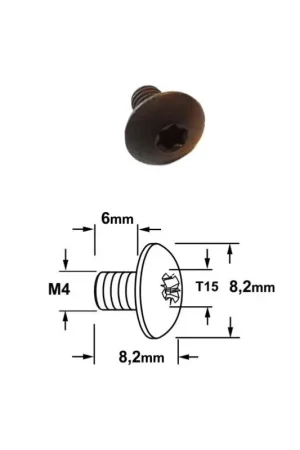 VIS TORX T15 - M4 X 6 X 8.2 - MAINTIEN DES PLAQUETTES Top Vente