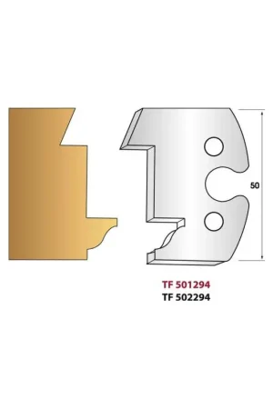Acheter En Ligne Jeu de 2 fers de toupie hauteur 50mm n°294 - CALIBRAGE EXTERIEUR DOUCINE