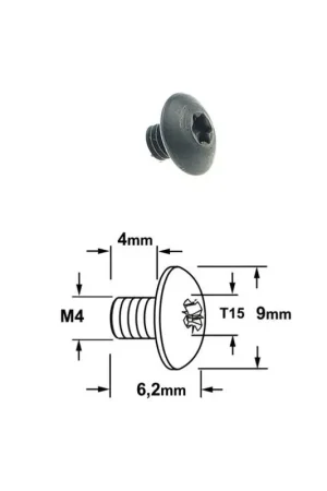 VIS TORX T15 - M4 X 4 X 6.2 - Tête 8,8mm - MAINTIEN DES PLAQUETTES Prix Cassé