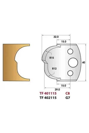 Acheter Direct Jeu de 2 fers de toupie n°115, hauteur 40 mm