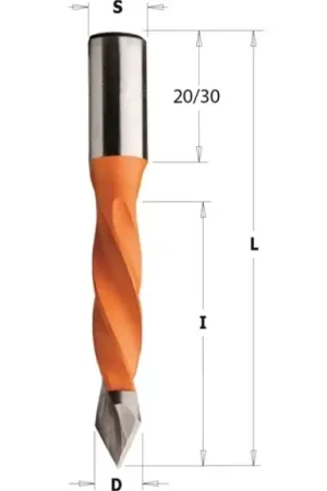 4 Flute dowel drills for through holes Vente Directe