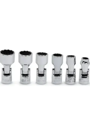 Jeu 6 douilles 1/4" flex 6 pans 1/4" à 9/16" Meilleur Prix