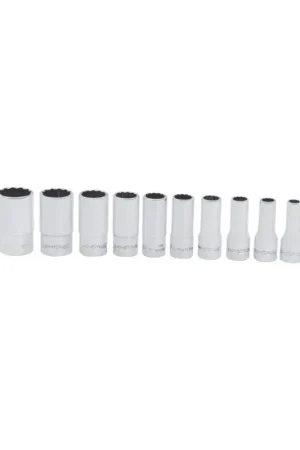Jeu 10 douilles 1/4" semi-longues 12 pans 3/16" à 9/16" Achetez Aujourd'hui