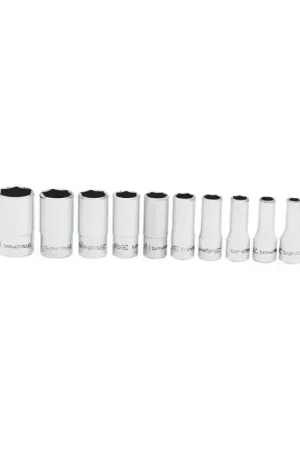 Expédié Aujourd'hui Jeu 10 douilles semi-longues 1/4" 6 pans 3/16" à 9/16"