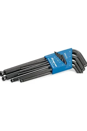 Authentique Jeu 9 clés mâles HEX sph 1,5 à 10 mm support plastique