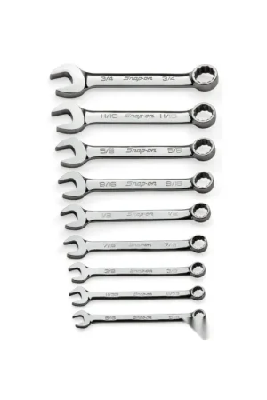 Réduction Jeu 9 clés combinées 5/16" à 3/4" - 12 pans manche court