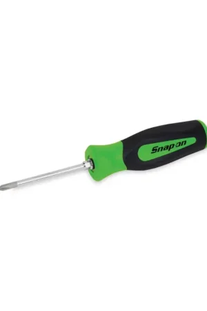 Authentique Tournevis embout Phillips n°1 manche vert longueur 6.21/32"